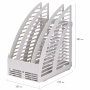 Лоток вертикальный для бумаг STAFF, 245х165х285 мм, 3 отделения, сетчатый, сборный, серый, 237294 - Лотки вертикальные (стойки-уголки)