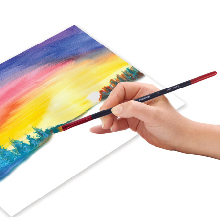 Кисть синтетика, плоская № 6, BRAUBERG PREMIUM, 201015 - Кисти для рисования