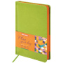 Ежедневник недатированный А5 138х213 мм BRAUBERG "Rainbow" под кожу, 136 л., зеленый, 111669 - Ежедневники с покрытием "под кожу и ткань"