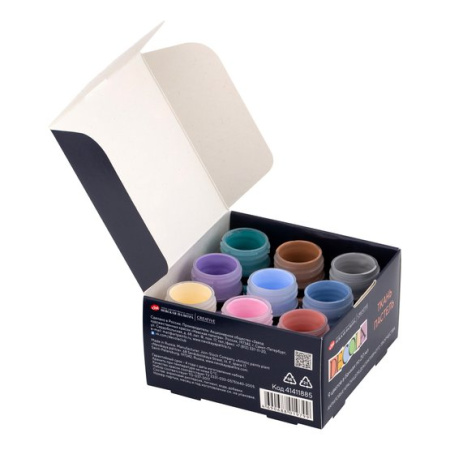 Набор акриловых красок по ткани "Decola" 9 цв 20 мл "Пастель" - Краски по ткани в наборах