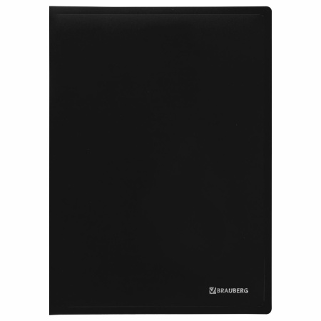 Папка 80 вкладышей BRAUBERG "Office", черная, 0,8 мм, 271331 - Папки с вкладышами (файлами)