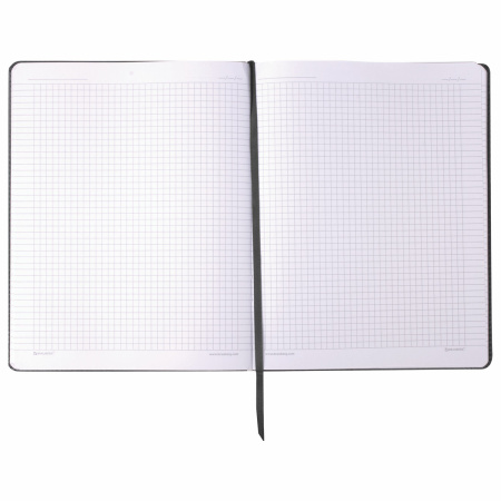 Тетрадь БОЛЬШОЙ ФОРМАТ (200x252 мм) В5, BRAUBERG "Metropolis Extra", под кожу, клетка, 80 л., черный, 111050 - Бизнес-блокноты и бизнес-тетради