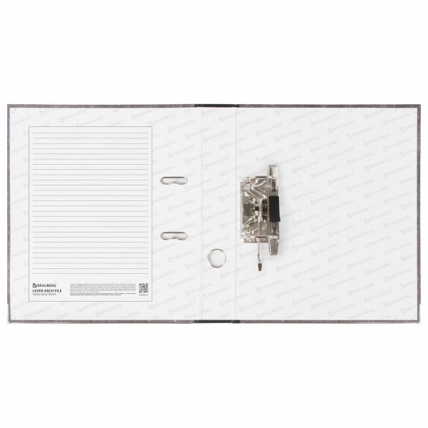 Папка-регистратор BRAUBERG, фактура стандарт, с мраморным покрытием, 50 мм, черный корешок, 220982 - Папки-регистраторы с арочным механизмом