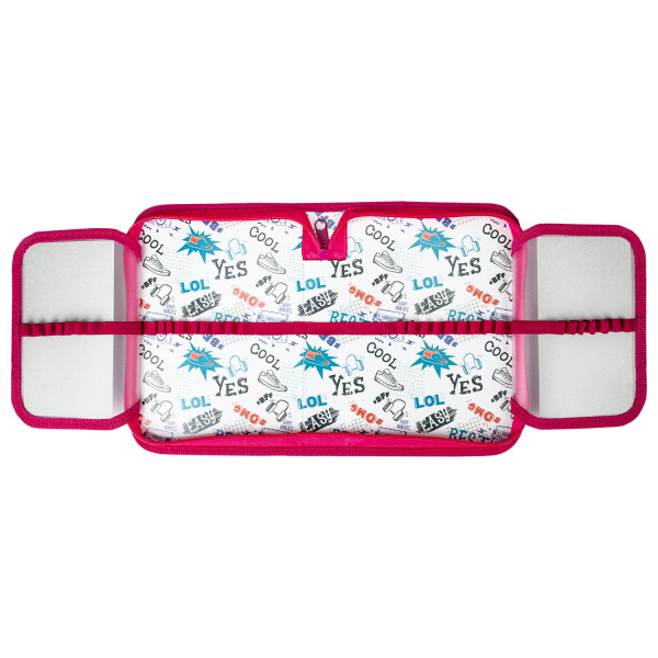 Пенал ПИФАГОР, 1 отделение, 2 откидные планки, полиэстер, 20х14 см, "Fairy", 271019 - Пеналы каркасные