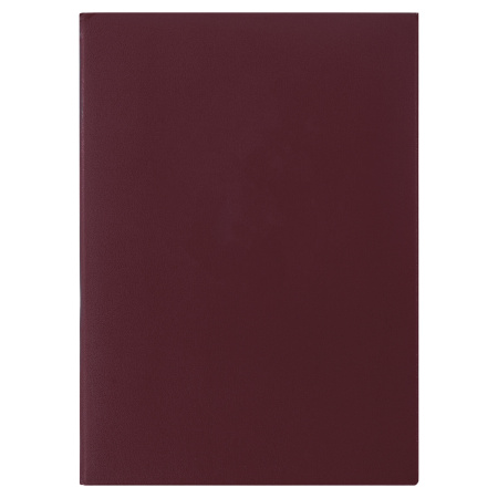 Папка адресная бумвинил без надписи, формат А4, бордовая, индивидуальная упаковка, STAFF "Basic", 129634