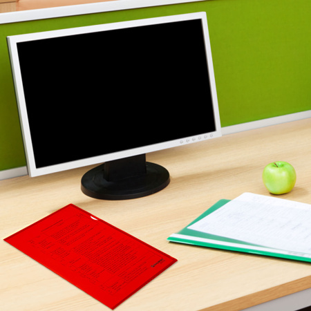 Папка-уголок жесткая А4, красная, 0,15 мм, BRAUBERG EXTRA, 271703 - Папки-уголки пластиковые