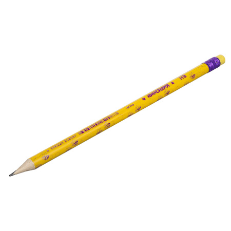 Карандаш чернографитный ЮНЛАНДИЯ, 1 шт., "Веселый Шмель", НВ, корпус с печатью, с резинкой, 181590 - Карандаши чернографитные