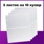 Листы-вкладыши для денежных купюр для альбома "Оптима" М9-05, комплект 5 шт., 200х250 мм, 2 кармана, ЛМБ-02 - Листы-вкладыши для монет и купюр