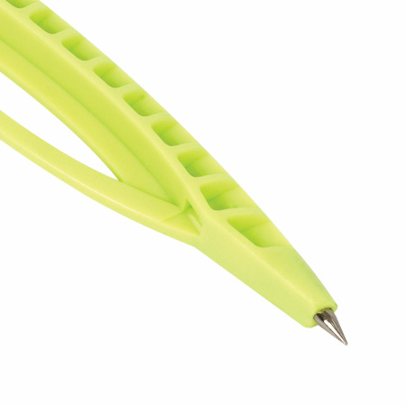 Циркуль ЮНЛАНДИЯ пластиковый, 120 мм, салатово-голубой, блистер, 210654 - Циркули и готовальни