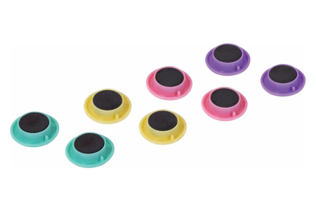 Магниты 30 мм, НАБОР 8 шт., BRAUBERG "PASTEL", блистер, 272518 - Наборы канцелярских мелочей