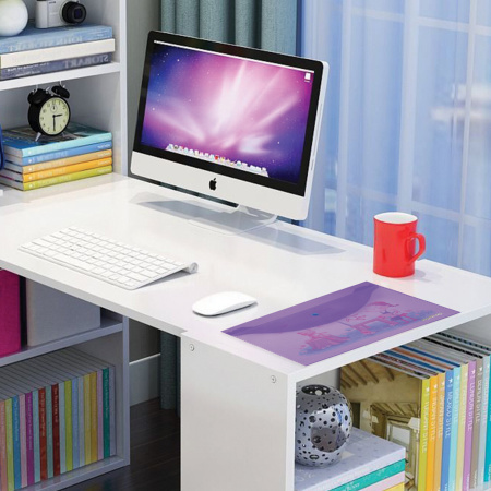 Папка-конверт с кнопкой ЮНЛАНДИЯ, А4, до 100 листов, прозрачная, фиолетовая, 0,18 мм, 228669 - Папки-конверты с кнопкой