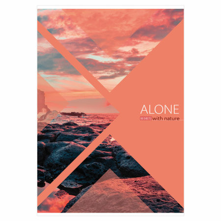 Тетрадь А4, 96 л., BRAUBERG, скоба, линия, обложка картон, "Природа", 404067 - Тетради формата А4