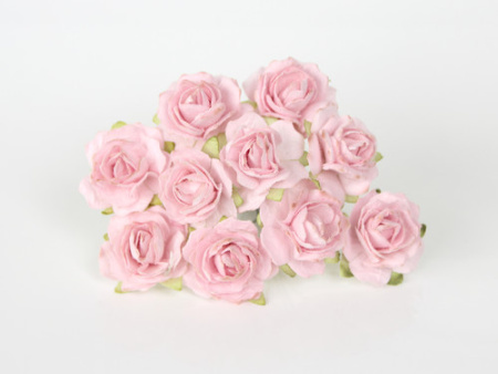 Кудрявые розочки 2 см, розово-персиковые, 10 шт