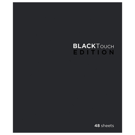 Тетрадь А5, 48 л., ПЗБМ, скоба, клетка, Soft Touch, брайль 3D, "БлэкТач", 028831 - Тетради 40-48 листов