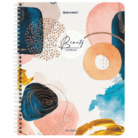 Тетрадь А5, 96 л., BRAUBERG, гребень, клетка, "Insight" (микс в спайке), 404424 - Тетради более 60 листов