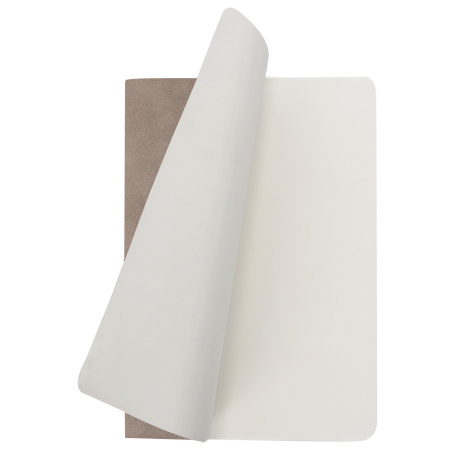 Тетрадь 48 л. в клетку обложка кожзам под замшу, сшивка, A5 (147х210мм), СЕРЫЙ, BRAUBERG CAPRISE, 403859 - Тетради 40-48 листов