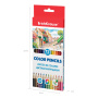Карандаши цветные ERICH KRAUSE 12 цветов, шестигранные, заточенные, европодвес, 49882 - Карандаши цветные