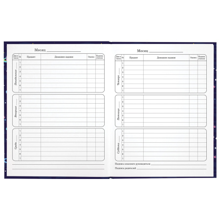 Дневник 1-4 класс 48 л., твердый, ЮНЛАНДИЯ, глянцевая ламинация, с подсказом, "Little star", 106597 - Дневники для младших классов