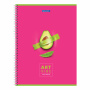 Тетрадь А4, 96 л., BRAUBERG, гребень, клетка, глянцевый лак, "Avocado", 404061 - Тетради формата А4