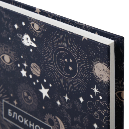 Блокнот (135х206 мм) А5 STAFF, 80 л., твердый, тиснение фольгой, "Blue sky", 111612 - Блокноты в книжном переплете