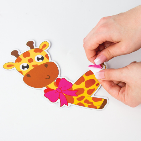 Набор для творчества "Аппликация из фетра", "Жираф", основа 20х15 см, ЮНЛАНДИЯ, 662385 - Создание аппликаций