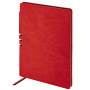 Блокнот А5 (140х200 мм), BRAUBERG "NEBRASKA", под кожу, 80 л., линия, красный, 113414 - Бизнес-блокноты и бизнес-тетради