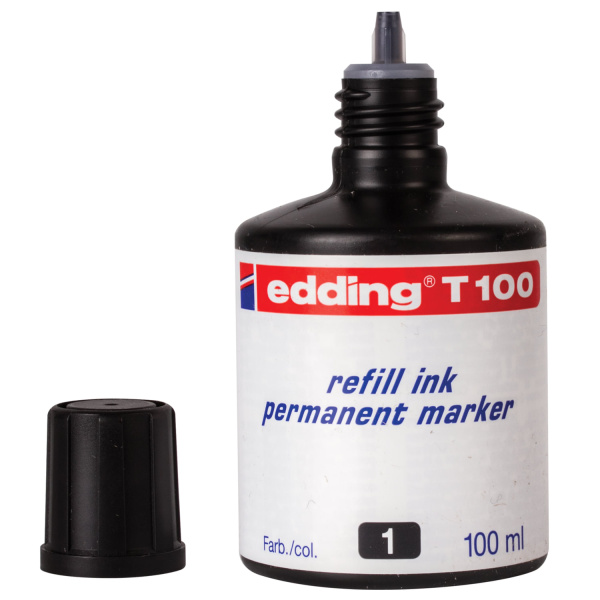 Чернила универсальные EDDING 100, 100 мл, черные, E-T100/1 - Картриджи чернильные и чернила для письма и черчения