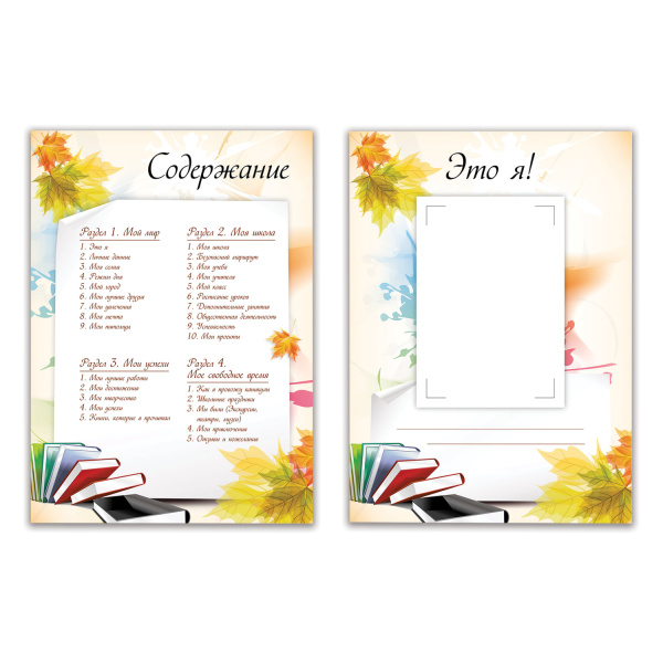 Листы-вкладыши для портфолио ШКОЛЬНИКА, 30 разделов, 32 листа, "Моё портфолио", BRAUBERG, 127550 - Портфолио