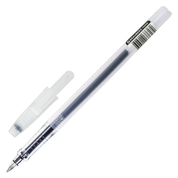 Ручка гелевая РОССИЯ "АРКТИКА-М", ЧЕРНАЯ, корпус тонированный, узел 0,7 мм, линия письма 0,5 мм, BRAUBERG, 143958 - Ручки гелевые неавтоматические