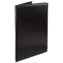 Папка адресная из кожзама без надписи, формат А4, 33х25х2 см, черная - Папки адресные