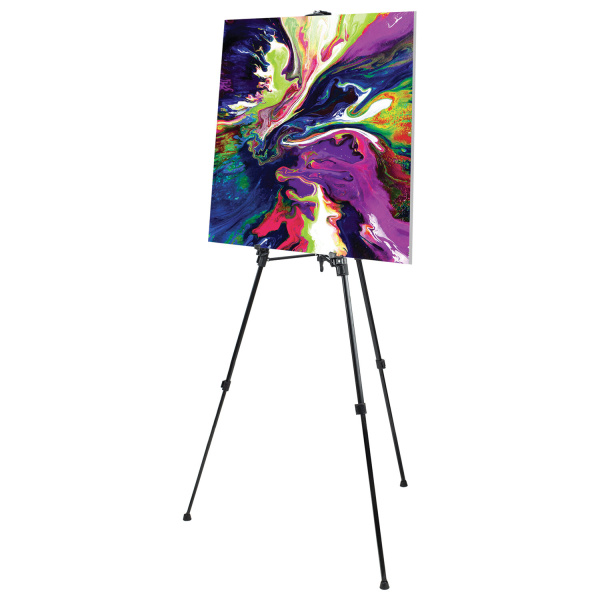 Мольберт-тренога металлический переносной, телескопический, 93х184х83 см, чехол, BRAUBERG ART, 192265 - Мольберты