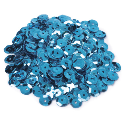 Пайетки для творчества "Классика", оттенки голубого, 8 мм, 30 грамм, 3 цвета, ОСТРОВ СОКРОВИЩ, 661265 - Пайетки для творчества