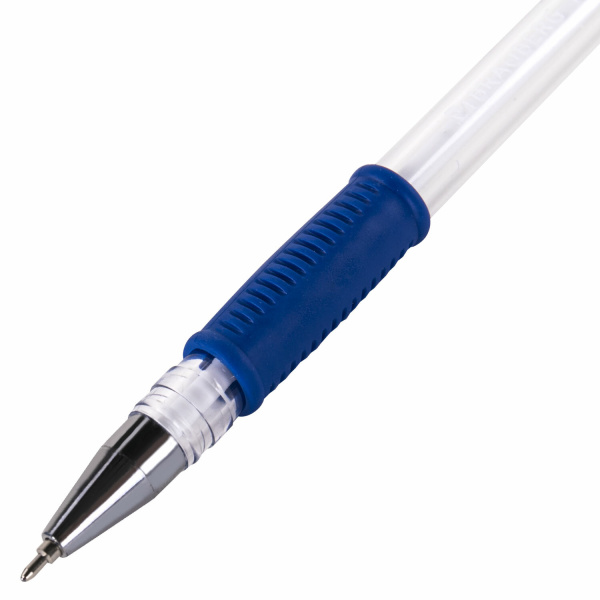 Ручка шариковая РОССИЯ "PATRIOT-GT", СИНЯЯ, корпус прозрачный, 0,7 мм, линия письма 0,35 мм, BRAUBERG, 143961 - Ручки шариковые неавтоматические