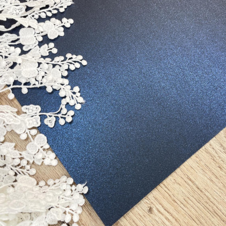 Дизайнерская бумага Shyne, цвет темно-синий, плотность 290 гр., размер 35*50 см