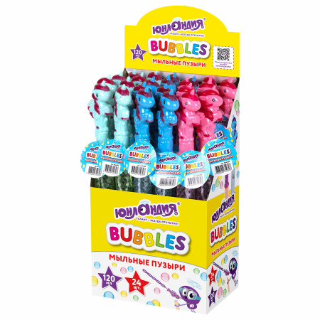 Мыльные пузыри "Волшебная палочка-Единорог", 120 мл, ЮНЛАНДИЯ, 664485 - Мыльные пузыри