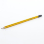 Карандаш чернографитный BRAUBERG, 1 шт., НВ, с ластиком, корпус желтый с черными полосами, заточенный, 180614 - Карандаши чернографитные