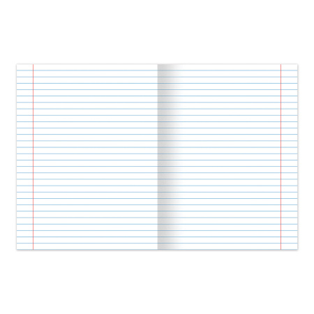 Тетрадь ЗЕЛЁНАЯ обложка 12 л., линия с полями, офсет, "HATBER", 12Т5D(С)2(T52433) - Тетради 12-24 листов