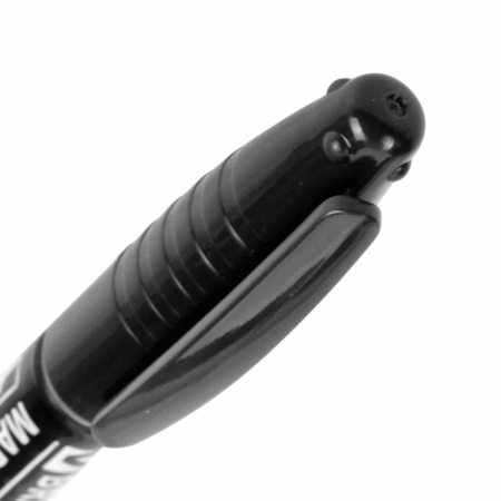 Маркер перманентный двусторонний BRAUBERG, ЧЕРНЫЙ, круглый наконечник, 2/4 мм, 150836 - Маркеры перманентные