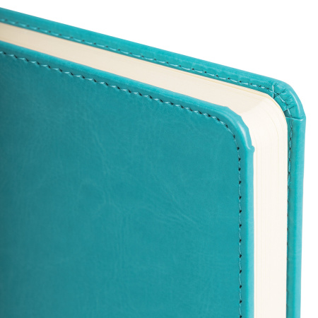 Ежедневник недатированный А5 138х213 мм BRAUBERG "Imperial" под кожу, 160 л., бирюзовый, 111857 - Ежедневники с покрытием "под кожу и ткань"