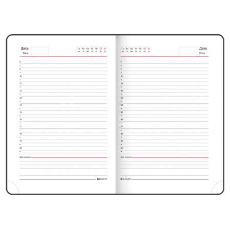 Ежедневник недатированный А5 138x213 мм BRAUBERG "Profile" балакрон, 136 л., светло-розовый, 111661 - Ежедневники с покрытием "под кожу и ткань"