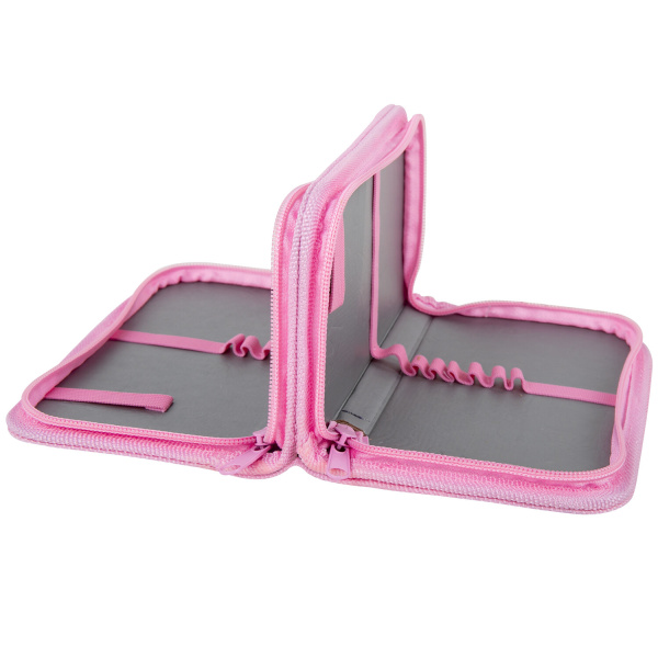 Пенал ПИФАГОР, 2 отделения, ламинированный картон, 19х11 см, "Happy Unicorn", 271533 - Пеналы каркасные