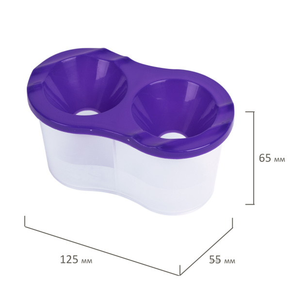 Стакан-непроливайка ПИФАГОР "ЭНИКИ-БЕНИКИ", двойной, ассорти, 192125 - Аксессуары для рисования