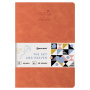 Тетрадь 48 л. в клетку обложка фактурный кожзам, сшивка, A5 (147х210мм), ОРАНЖЕВЫЙ, BRAUBERG SKY, 403868 - Тетради 40-48 листов