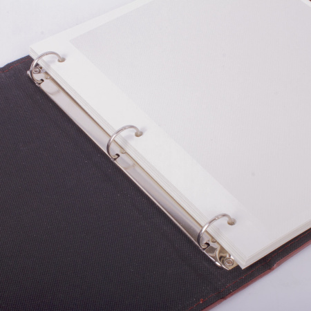 Фотоальбом BRAUBERG на 20 магнитных листов, 23х28 см, под гладкую кожу, на кольцах, коричневый, 390492 - Фотоальбомы