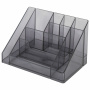 Подставка-органайзер BRAUBERG GRAND OFFICE, 9 отделений, 115х160х105 мм, тонированная серая, 238099, ОР11 - Подставки канцелярские без наполнения