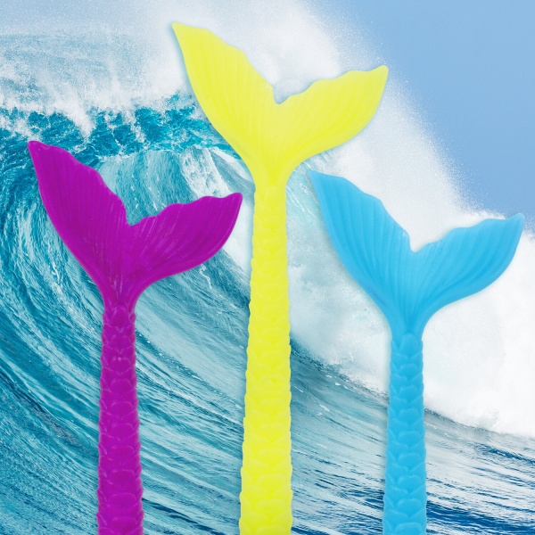 Ручка фигурная шариковая ЮНЛАНДИЯ "Русалка", мягкий силиконовый корпус, ассорти, СИНЯЯ, пишущий узел 0,7 мм, 143777 - Ручки фигурные