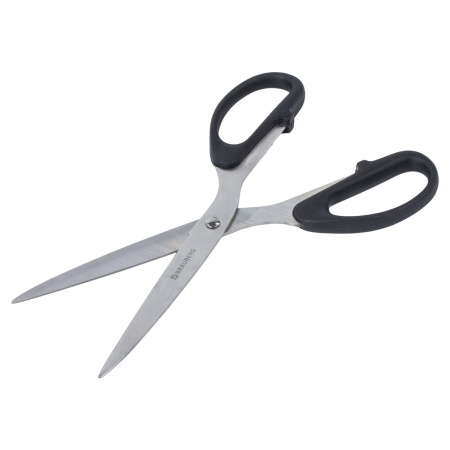 Ножницы BRAUBERG "Classic", 210 мм, чёрные, классической формы, 2-х сторонняя заточка, 230935 - Ножницы универсальные