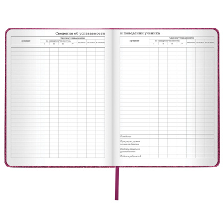 Дневник 1-11 класс 48 л., кожзам (твердая с поролоном), фольга, BRAUBERG "SPARKLE", розовый, 105463 - Дневники универсальные