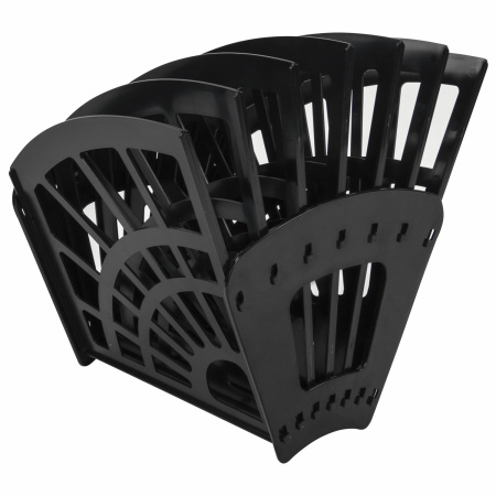 Лоток для бумаг веерный STAFF 7-ми секционный, 6 отделений, сетчатый, черный, 237023 - Лотки и подставки секционные