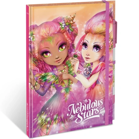 Серия: Hazelia. Блокнот в жестком переплете, на резинке, с гелевой ручкой